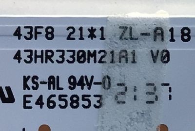 LED PARA TV TCL / NUMERO DE PARTE 43HR330M21A1 / 43F8 21*1 ZL-A18 / B0101-000162 / 210926 / 00147 / 020LA / LL2QD2X2B / PANEL PT430CT03-14 / MODELO 43S334 - Imagen 2